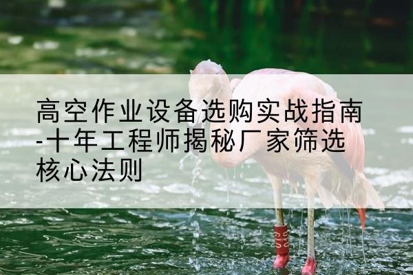 沅陵剪叉式升降机厂家-高空作业设备选购实战指南-十年工程师揭秘厂家筛选核心法则