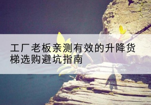 沅陵升降货梯怎么选-工厂老板亲测有效的升降货梯选购避坑指南